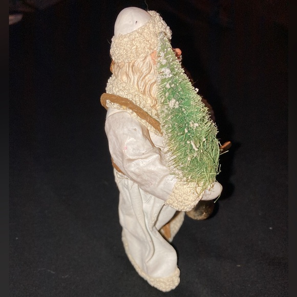 VINTAGE POSSIBLE DREAMS 1990- SANTA WHITE COAT ORNAMENT - Picture 3 of 9